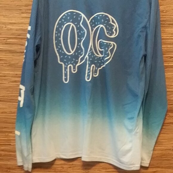 Fresh Laundry Blue Ombre Long Sleeve Tee Shirt - Size Large - Picture 2 of 12